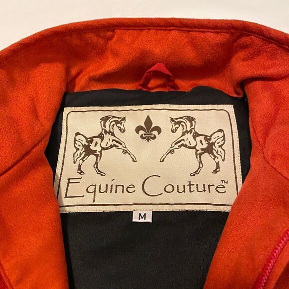 Equine Couture Vest Red Medium Velvety - Picture 5 of 6